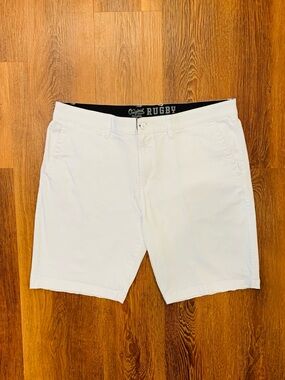 Rugby University Men’s White Shorts Size 38 EUC Summer Spring Preppy